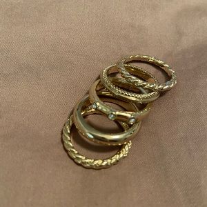 Stackable Gold Tone Rings